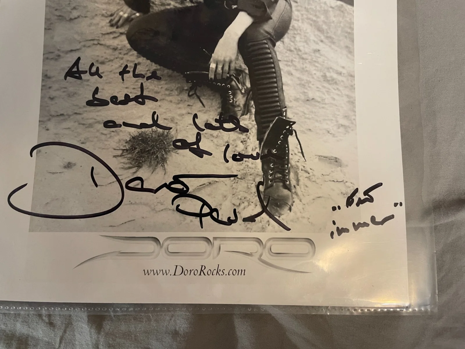 Doro Pesch Autographed Signed Photo 8" x 10" Singer German, image 2