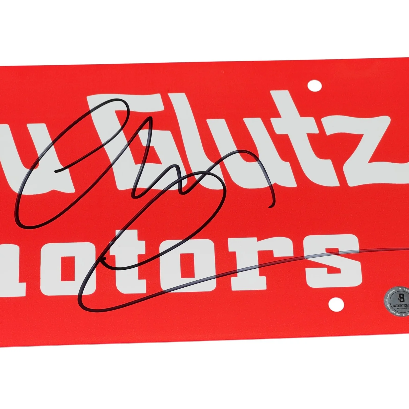 Chevy Chase — Chevy Chase Signed Lou Glutz Motor License Plate Vacation Autograph Beckett BAS, изображение 2