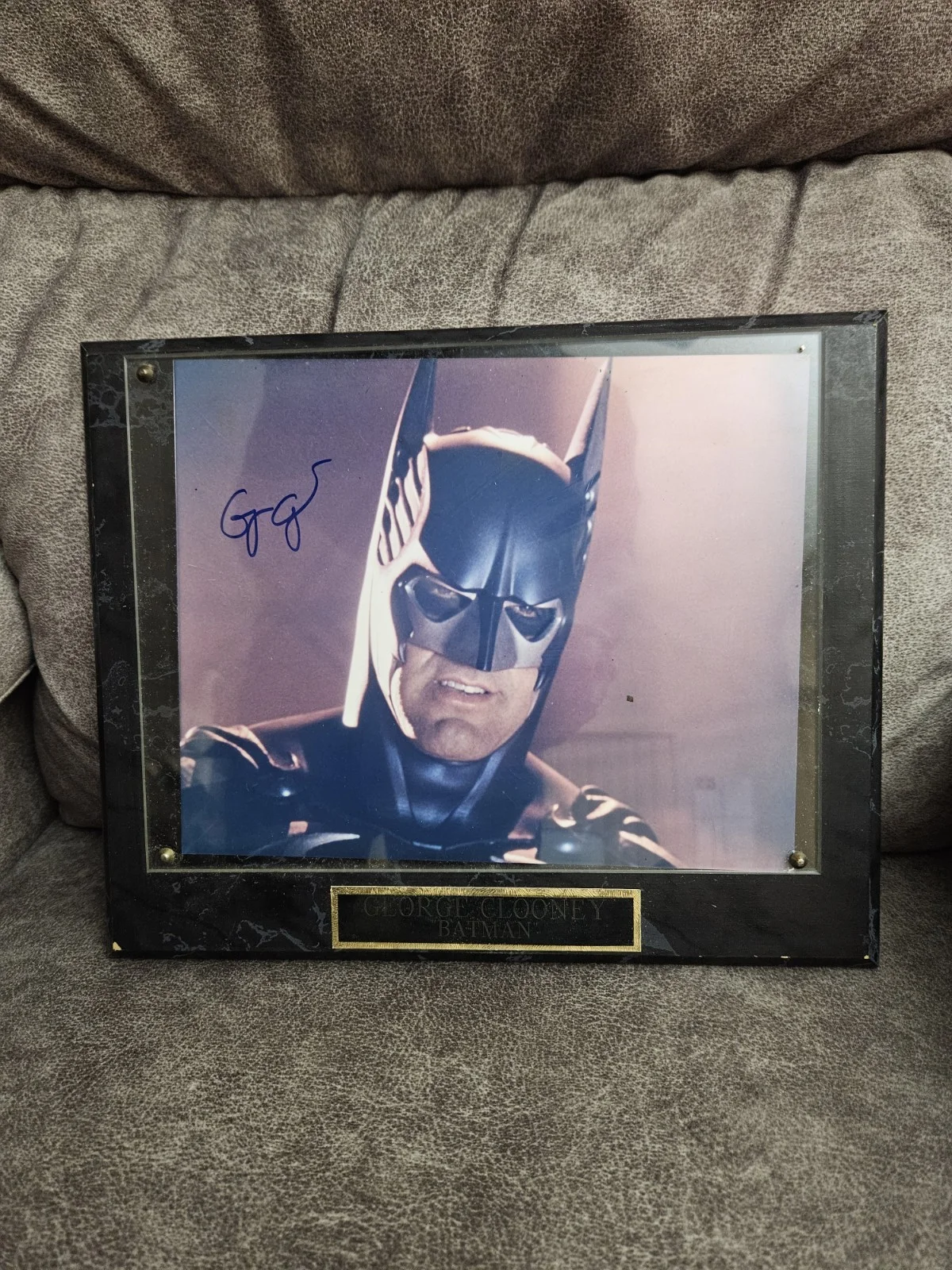 George Clooney — George Clooney / Batman Framed 8 x 10 Autographed Photograph With C0A