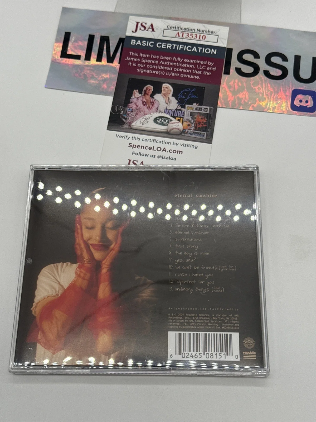 Ariana Grande Hand Signed Autographed Eternal Sunshine PSA COA Authenticated E, image 5