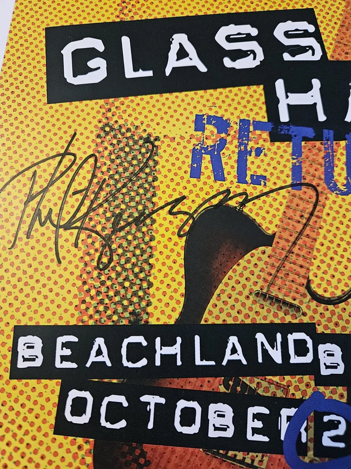 Glass Harp Concert Tour Poster Signed By All 3 Members., image 3