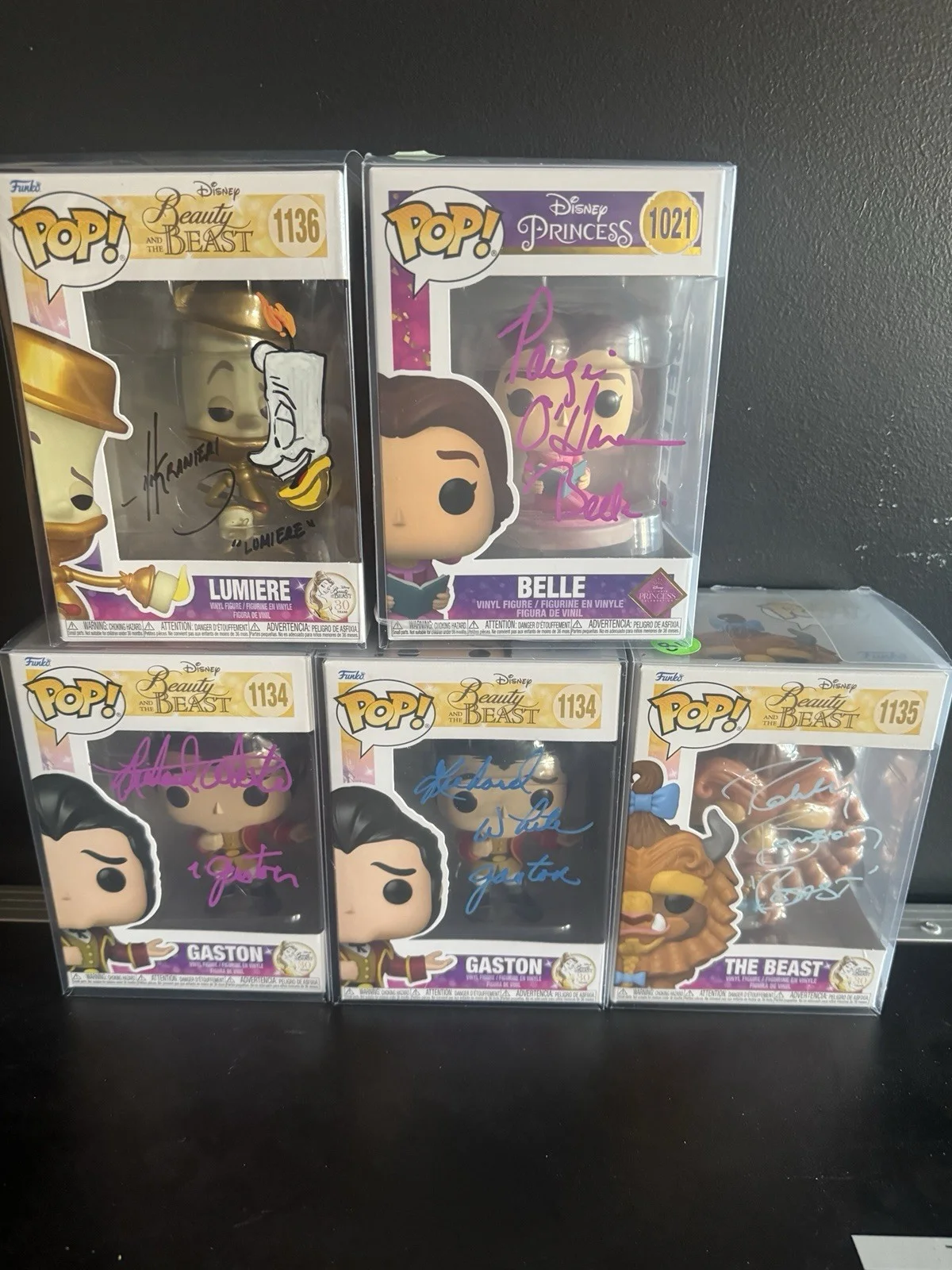 Beauty And The Beast Signed Funko Set Of 5 All Autographed., изображение 2
