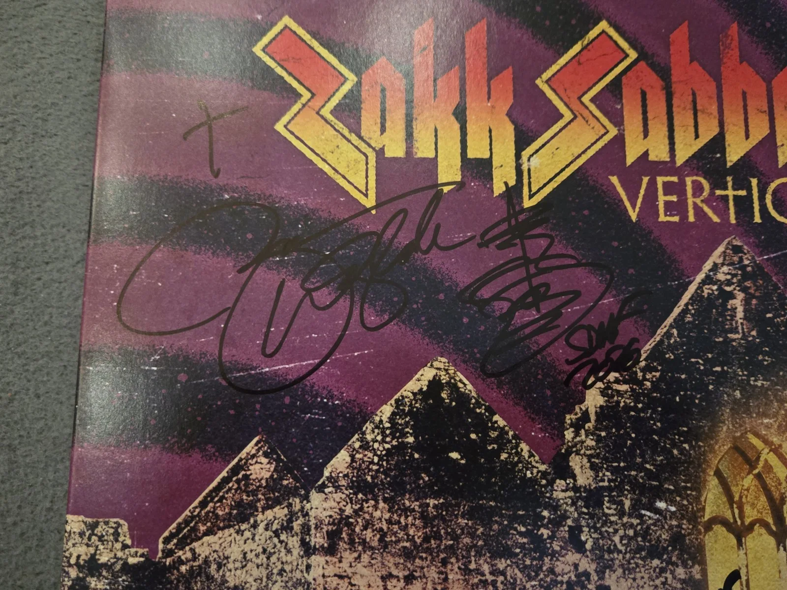 Black Label Society Band Signed Zakk Sabbath Vertigo Purple Vinyl Obtained At..., изображение 2