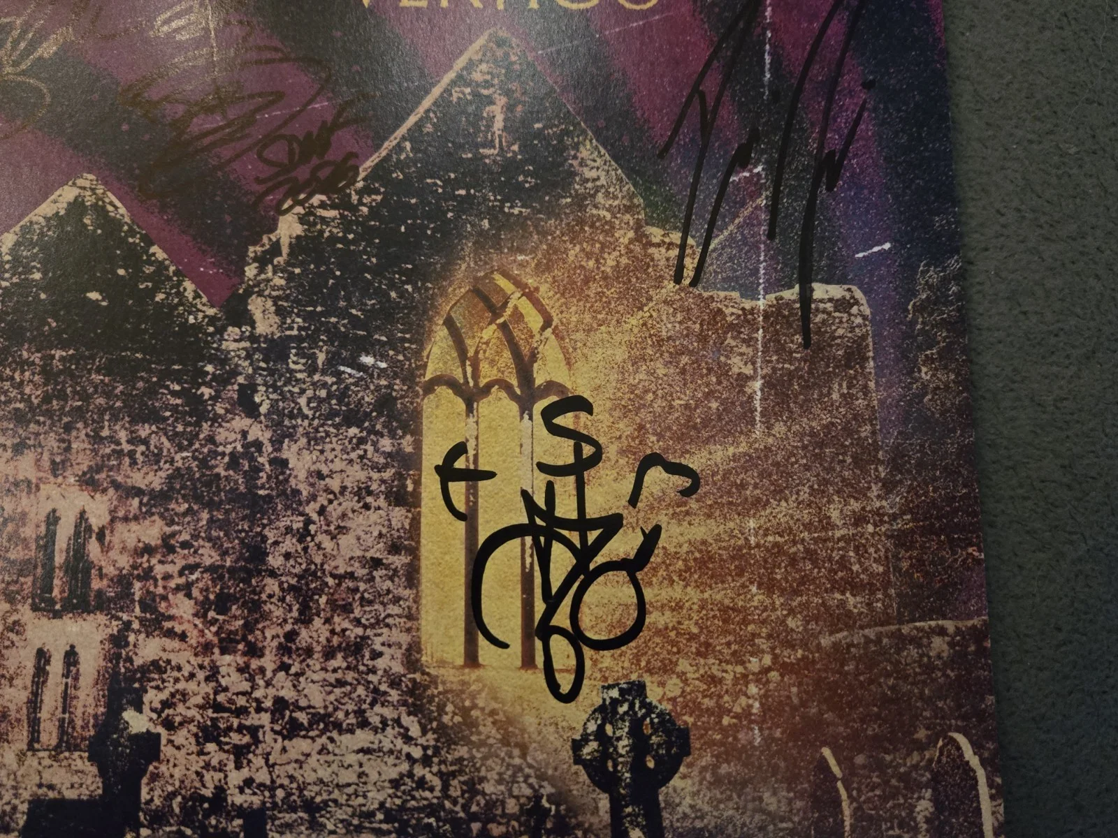 Black Label Society Band Signed Zakk Sabbath Vertigo Purple Vinyl Obtained At..., изображение 4