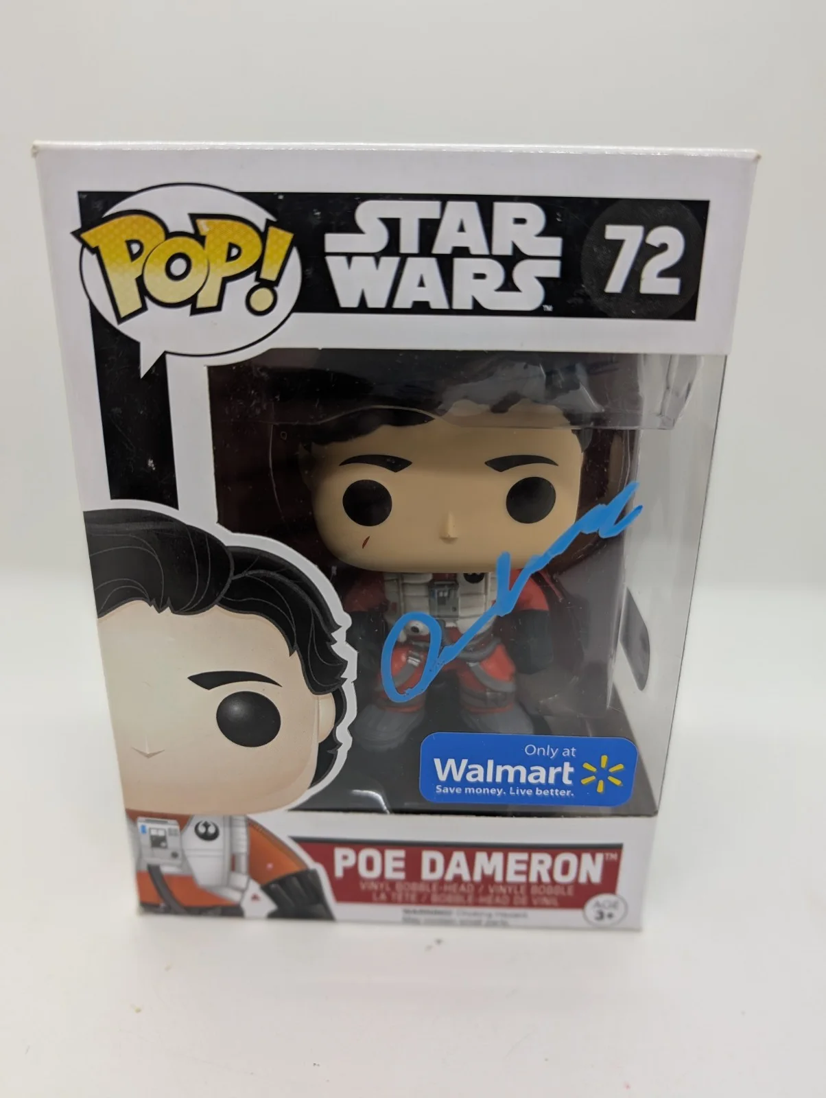 oscar isaac — Oscar Isaac Signed Star Wars The Force Awakens Poe Dameron FUNKO POP #72 SWAU