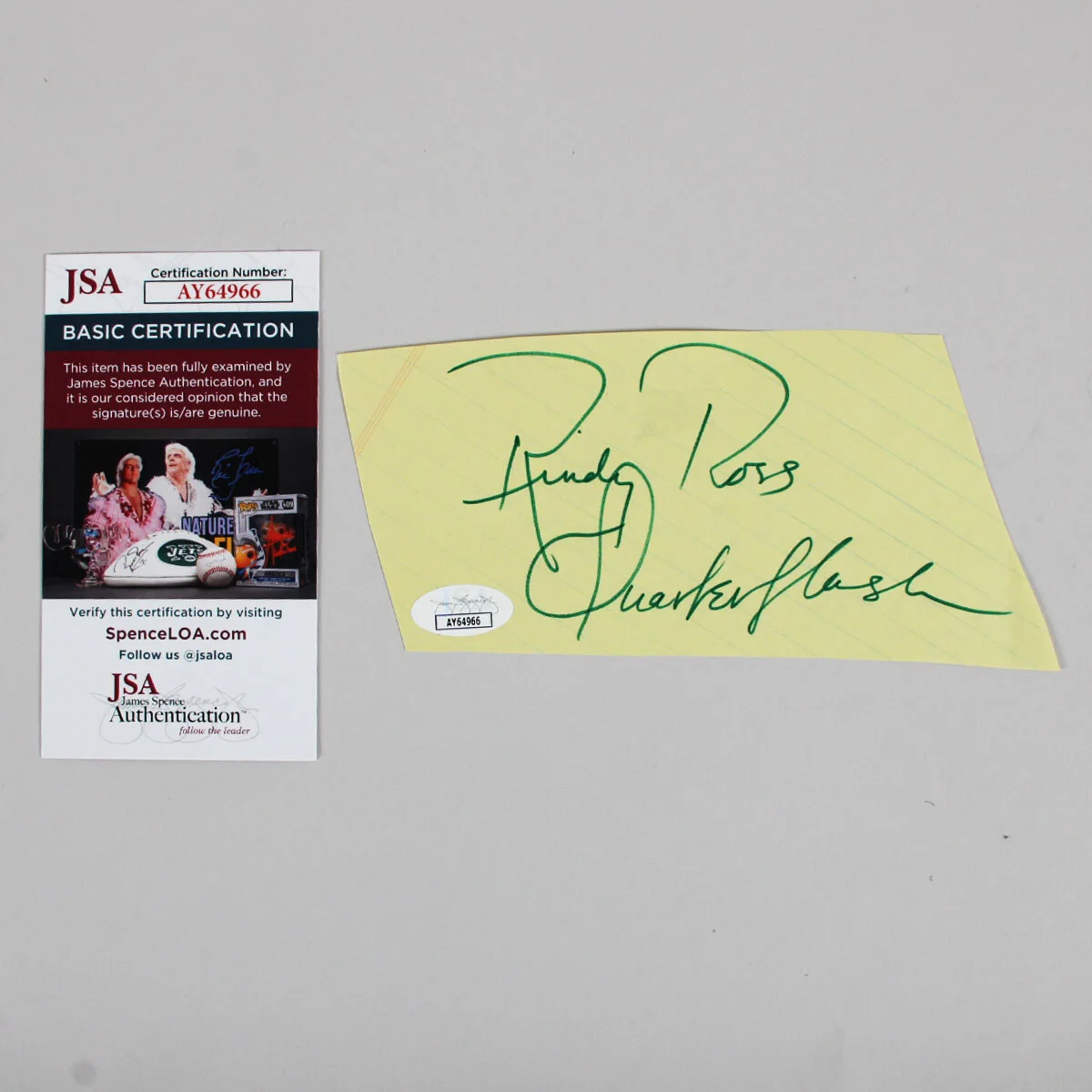 Sue Rindy Ross Signed Cut Quarterflash Band - COA JSA, image 2