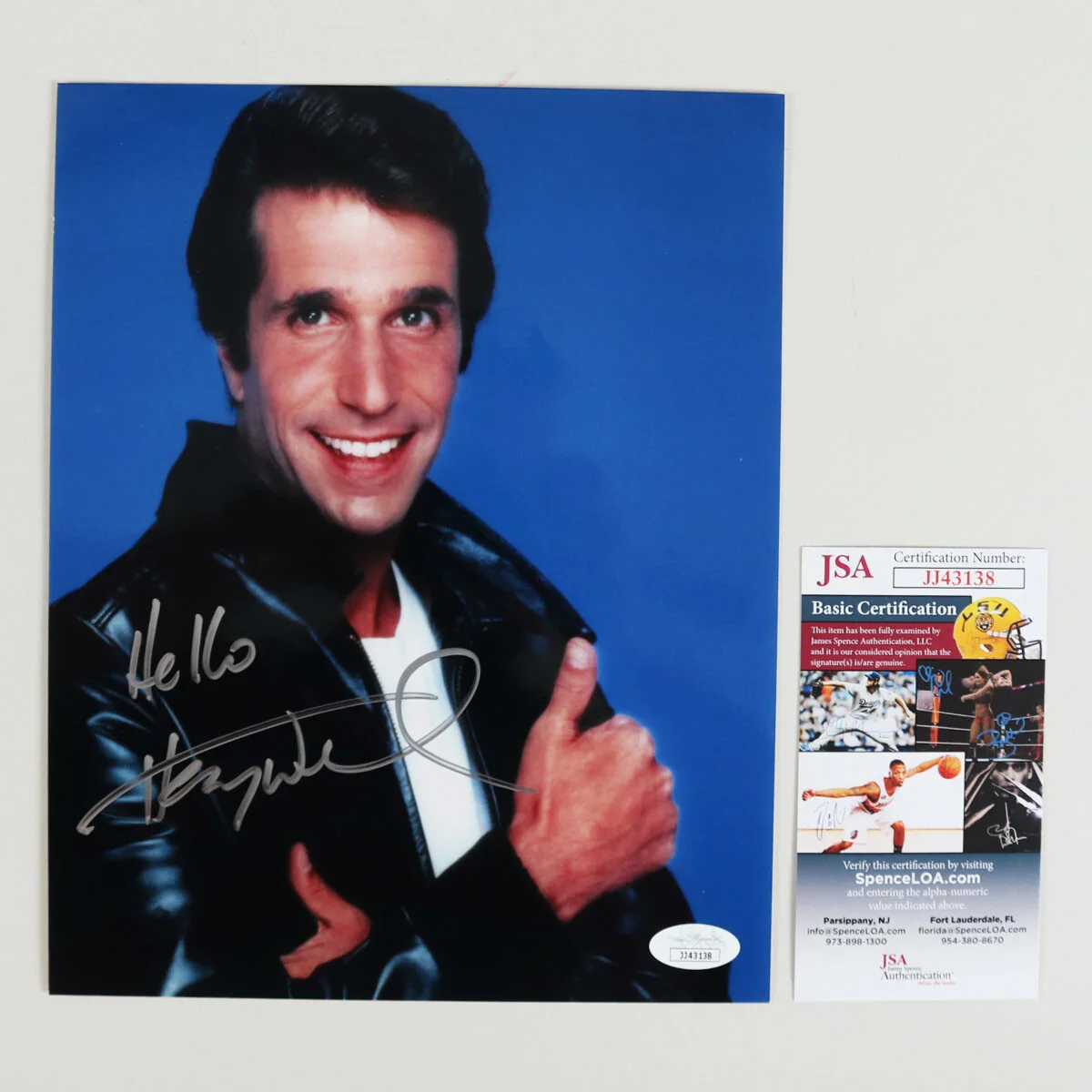 Henry Winkler Signed Photo 8x10 Happy Days – COA JSA, изображение 3
