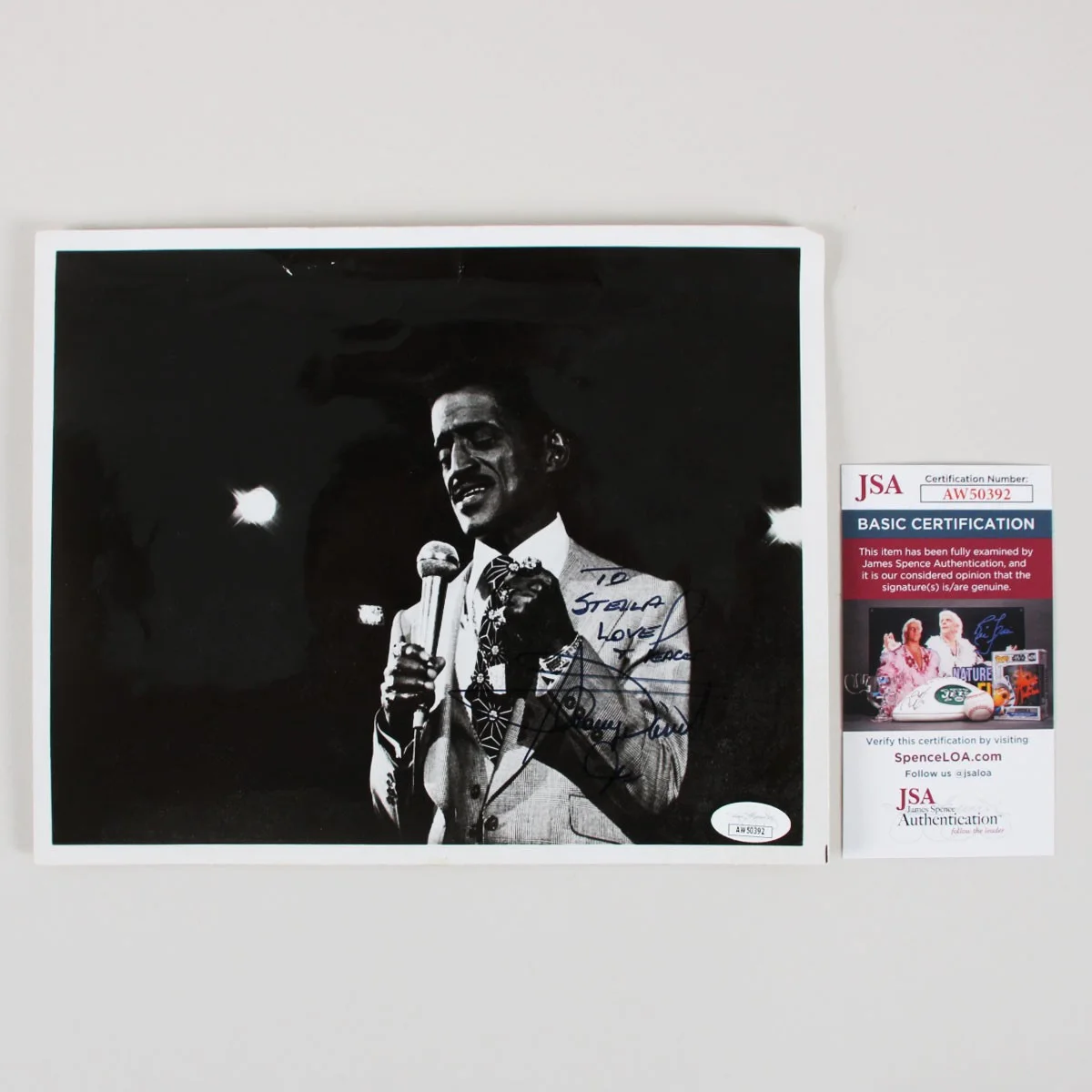 Sammy Davis Jr. Signed Photo 8x10 - COA JSA, image 3
