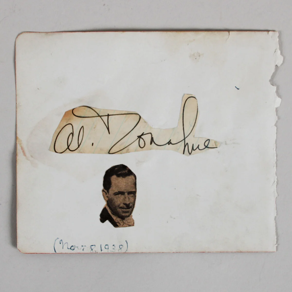 Hugh Herbert Signed Cut w/ Al Donahue - COA JSA, image 3