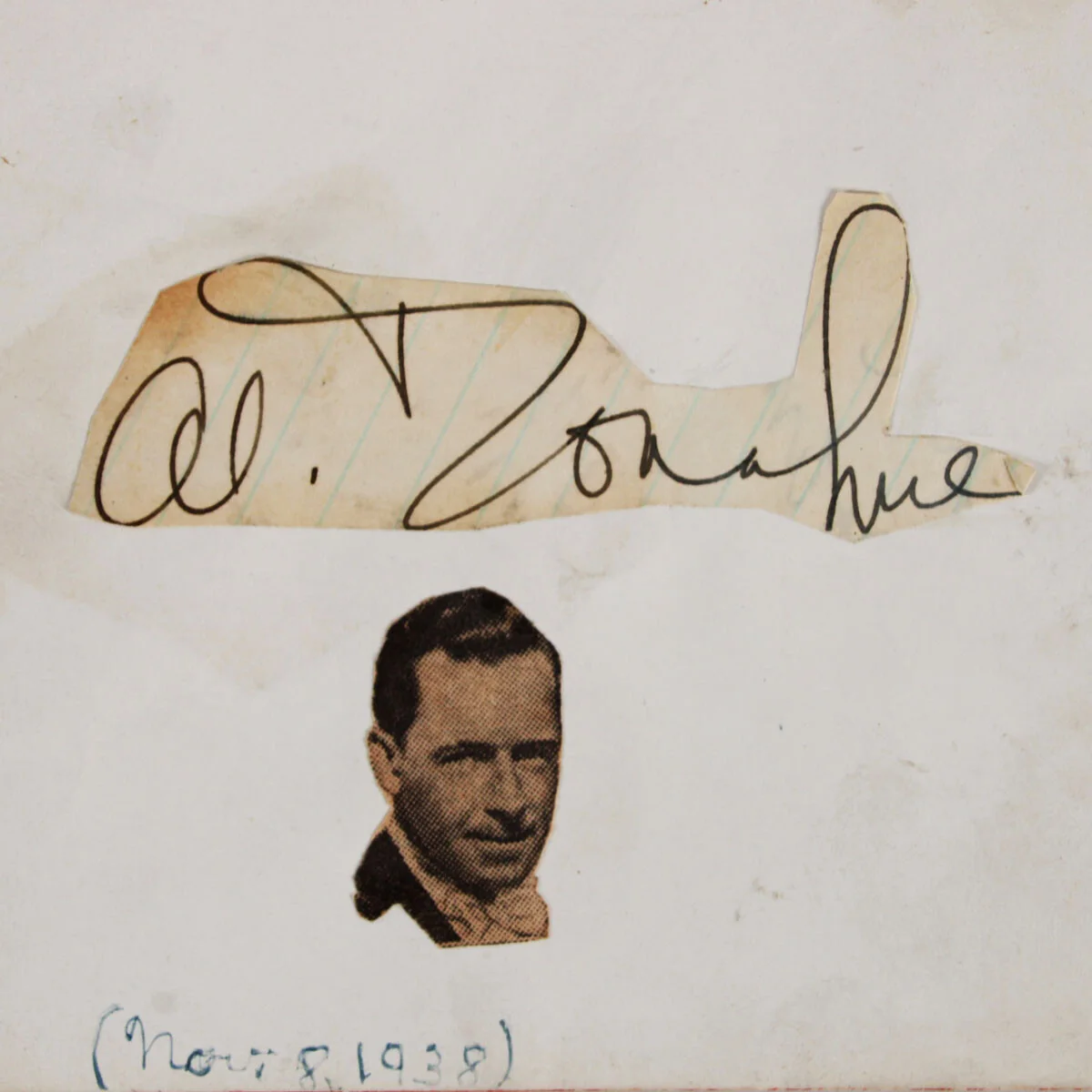 Hugh Herbert Signed Cut w/ Al Donahue - COA JSA, image 4