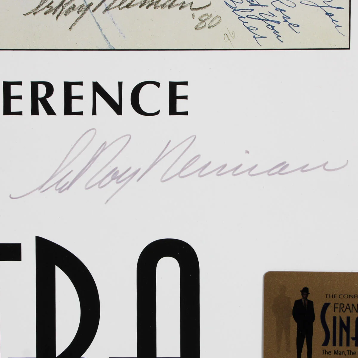LeRoy Neiman Signed Poster Display Frank Sinatra Conference at Hofstra Univer..., изображение 2
