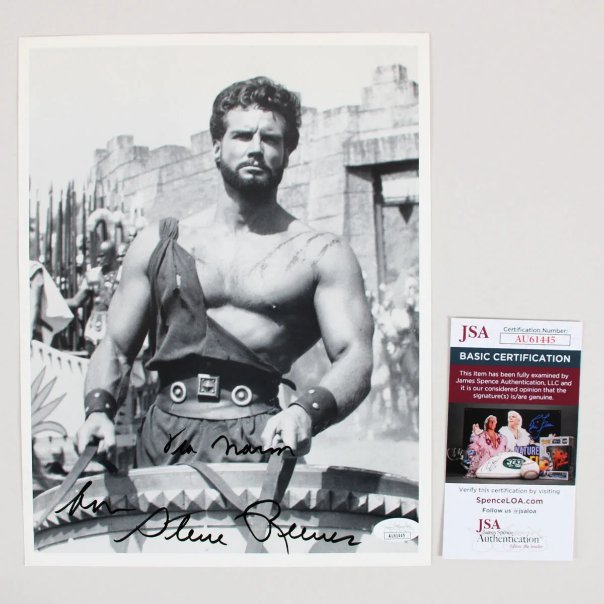 Steve Reeves Signed Photo 8x10 - COA JSA, image 3