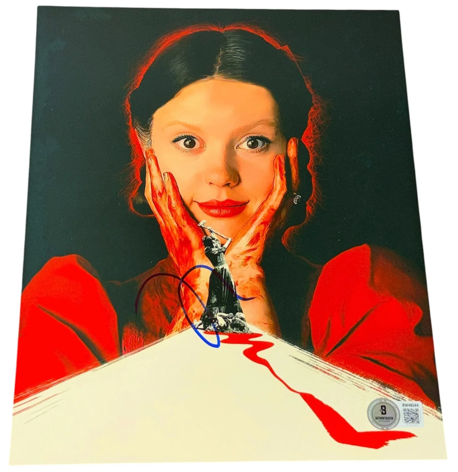 Mia Goth — Mia Goth Signed Autographs 8x10 Photo Pearl MaXXXine Authentic Beckett BAS