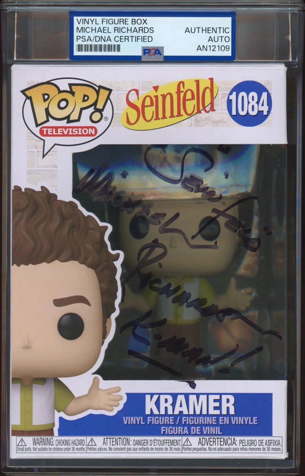 Michael Richards Autographed Kramer Seinfeld Funko Pop #1084 Signed PSA & JSA, image 2