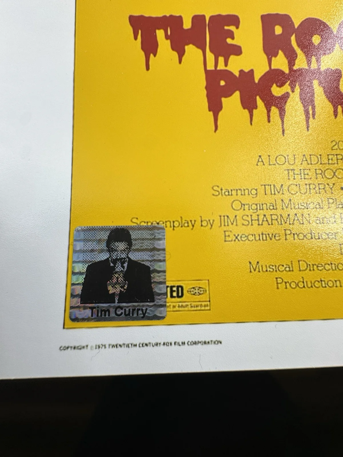 Rocky Horror Signed Photo Signed Tim Curry Susan Sarandon Barry Bostwick OC COA, изображение 5