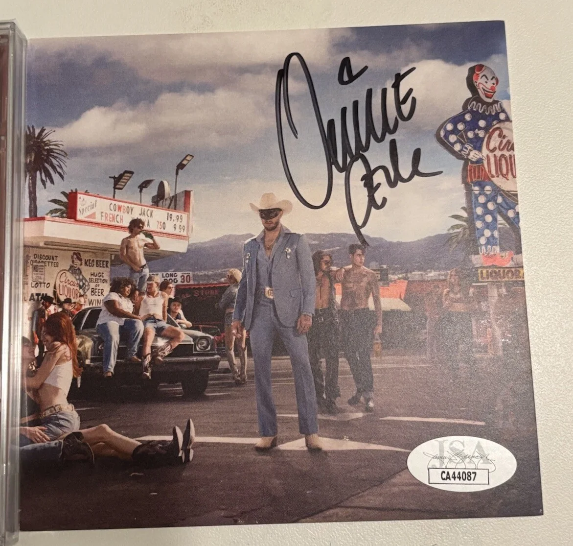 ORVILLE PECK STAMPEDE AUTOGRAPHED SIGNED ART CARD NEW CD JACKET JSA COA CA44087, изображение 2