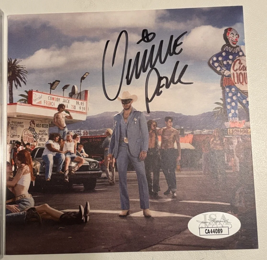 ORVILLE PECK STAMPEDE AUTOGRAPHED SIGNED ART CARD NEW CD JACKET JSA COA CA44089, image 2