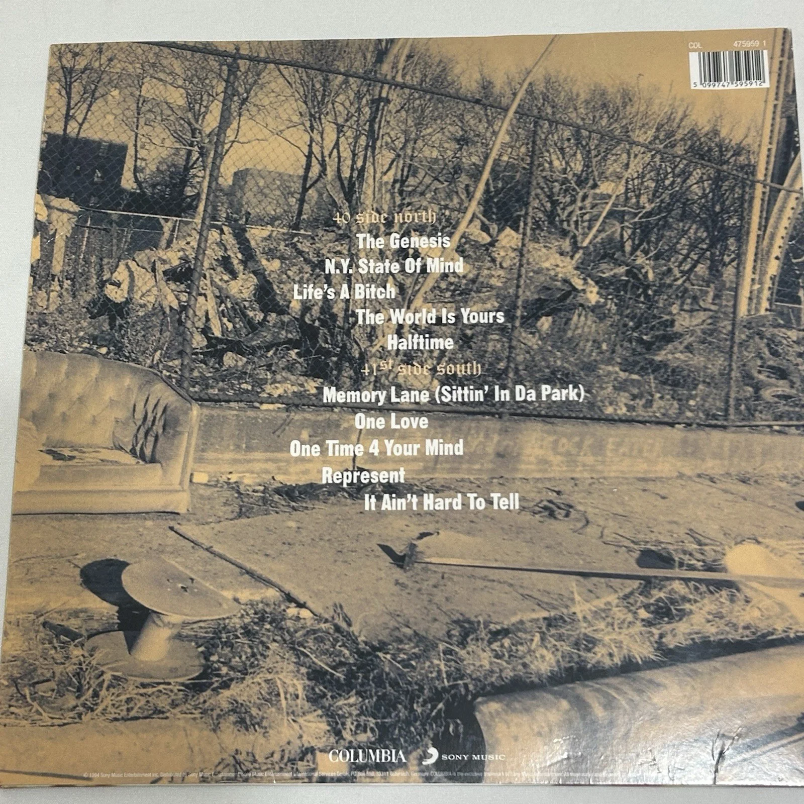 Nas — Nas - Illmatic (Nas Signed (Autographed)) [Very Good Vinyl Jacket], image 2