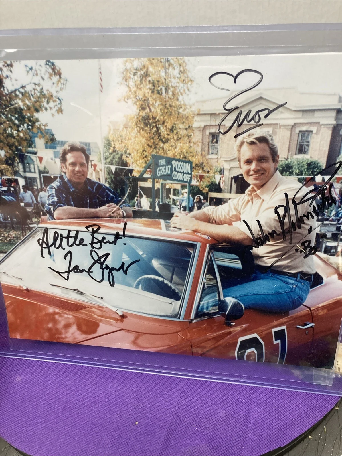 Schneider — The Dukes of Hazzard TV Show 3 Cast Wopat Schneider Enos Autographed, изображение 2