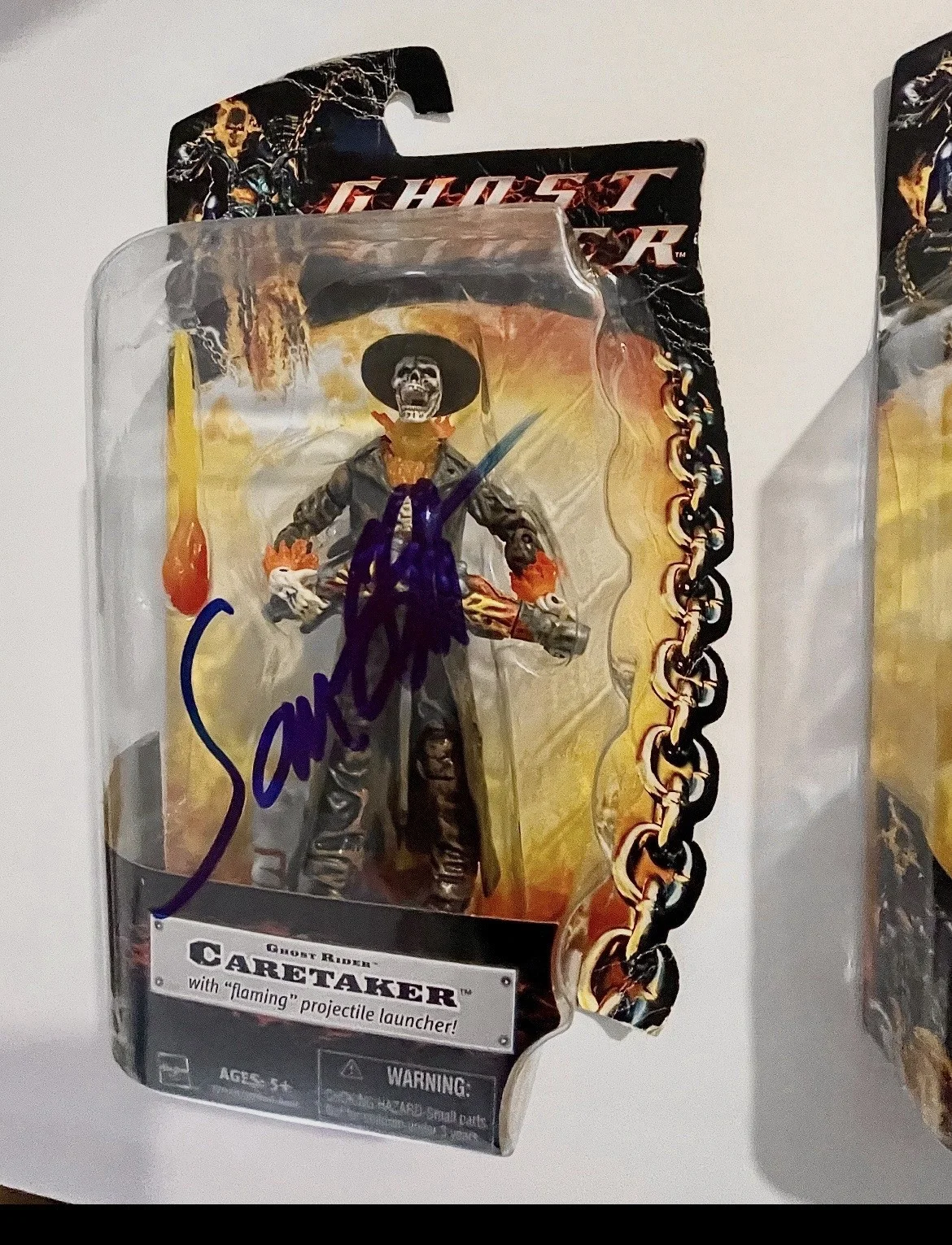 Nicholas Cage Sam Elliott signed autograph Ghost Rider figures Very Rare JSA LOA, image 3