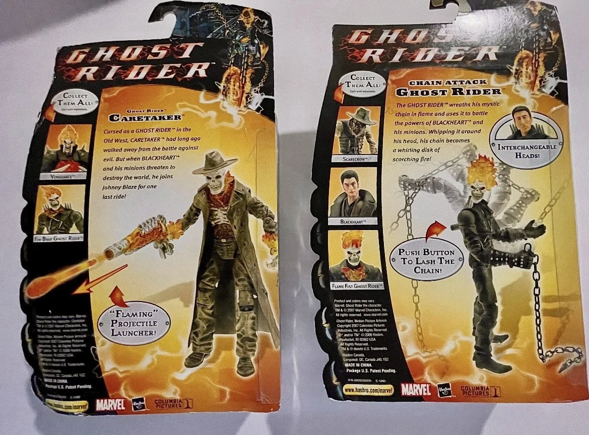 Nicholas Cage Sam Elliott signed autograph Ghost Rider figures Very Rare JSA LOA, image 4