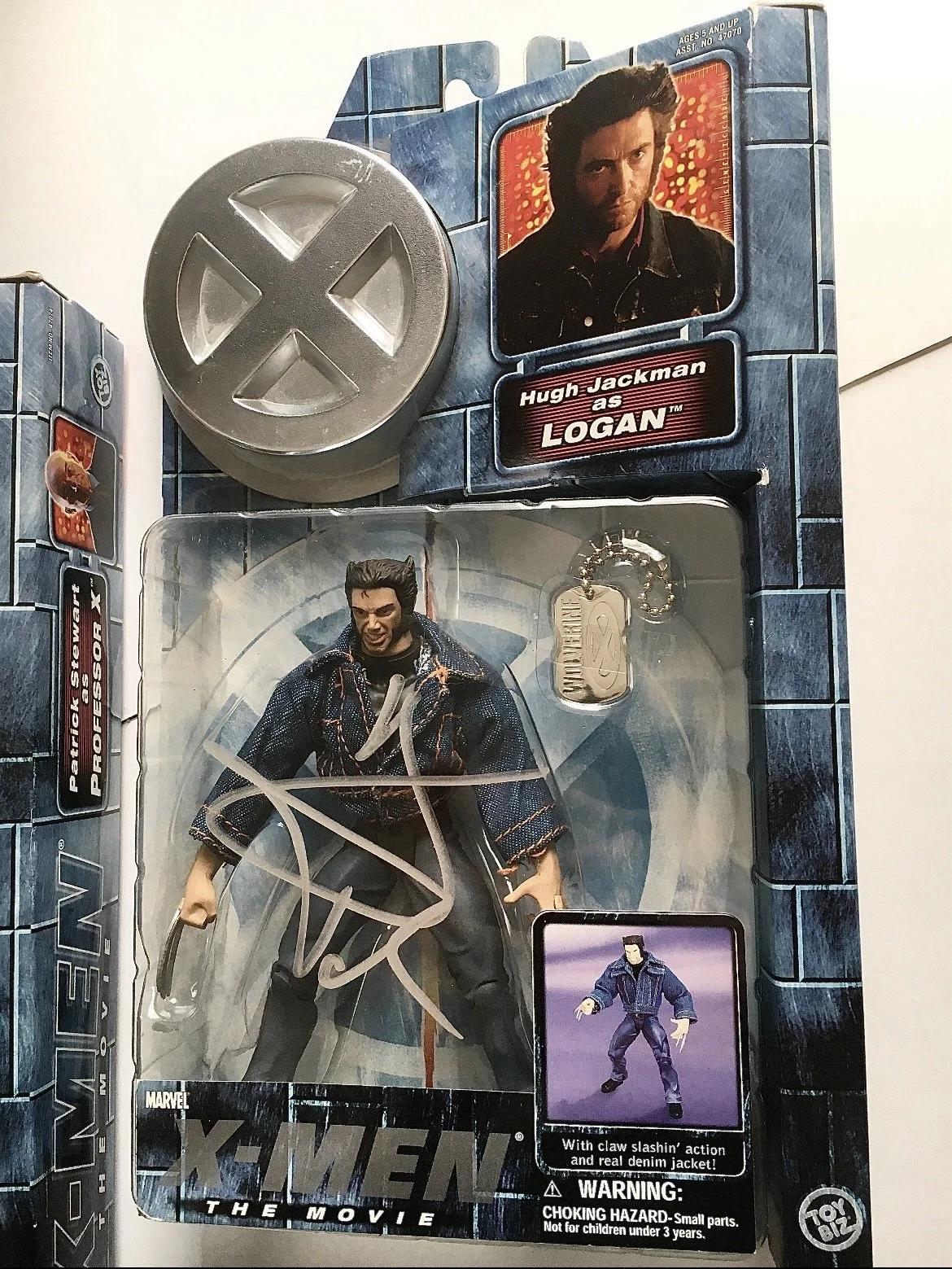 Hugh Jackman Patrick Stewart signed autograph X-Men The Movie 6" figures JSA LOA, image 2