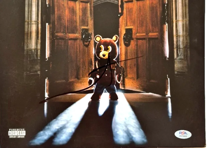 KANYE WEST SIGNED AUTOGRAPHED LATE REGISTRATION ALBUM VINYL YEEZUS YE PSA COA, image 2