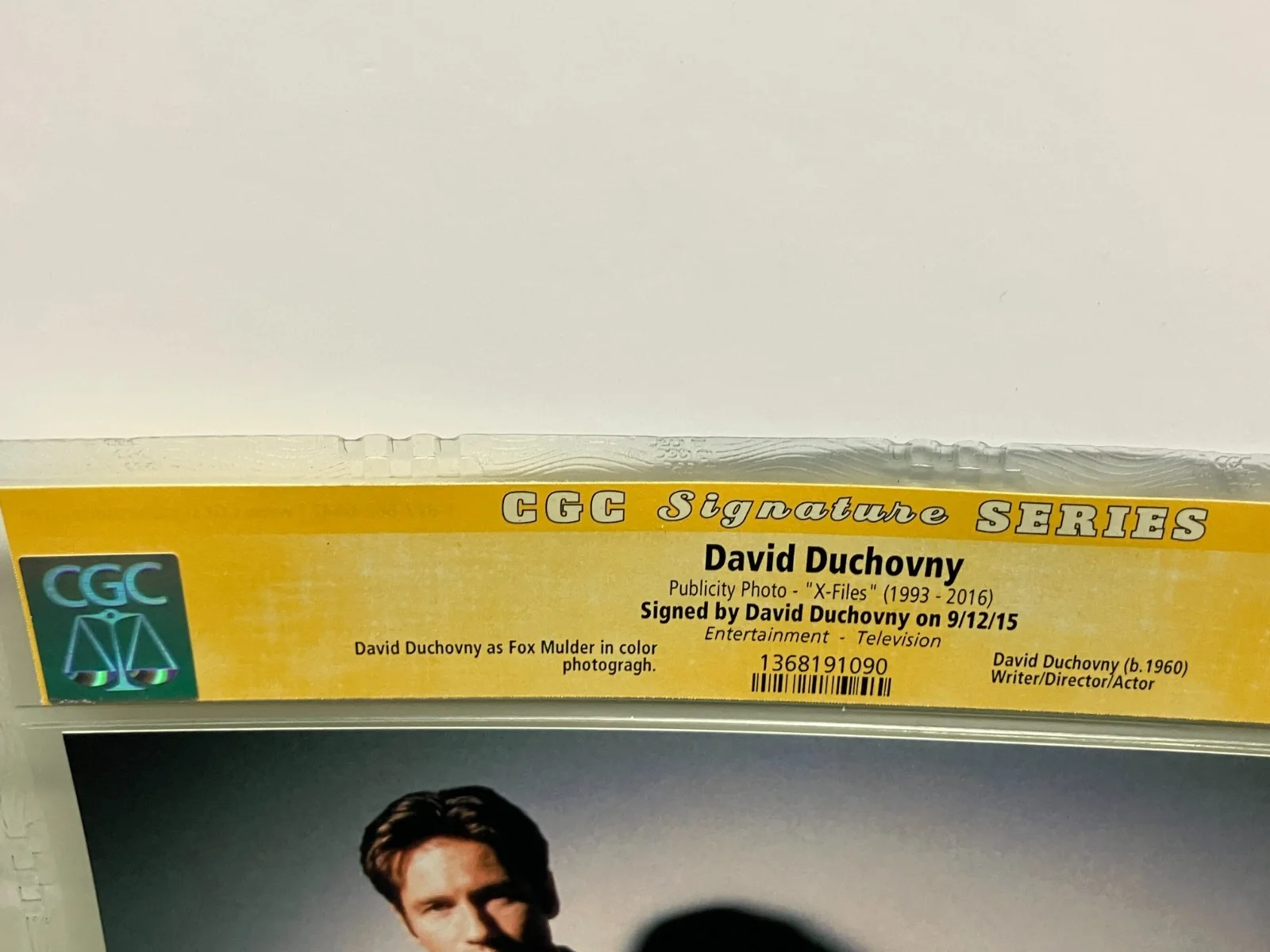 David Duchovny — CGC David Duchovny The X-Files Autographed Signed Publicity Photo Fox Mulder, image 3