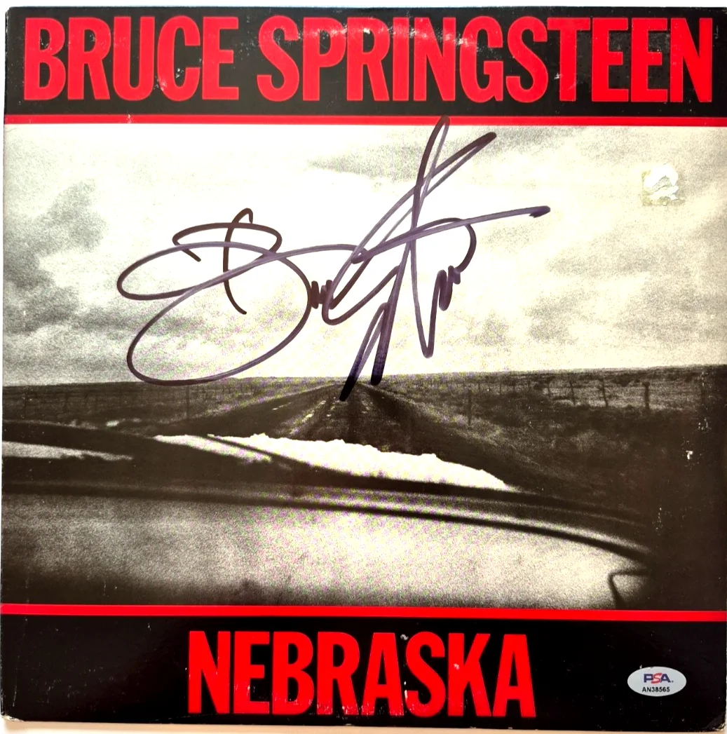 BRUCE SPRINGSTEEN SIGNED AUTOGRAPHED NEBRASKA ALBUM DELIVER ME FROM RARE PSA LOA, image 2