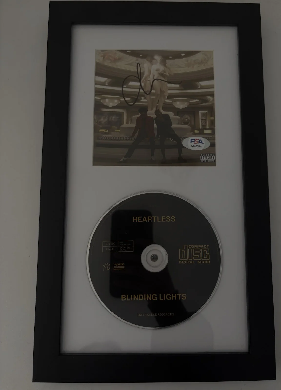 The Weeknd Collector's CD 015 Heartless Blinding Lights Signed PSA Certified, изображение 4