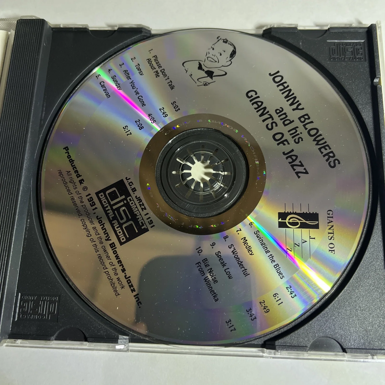JOHNNY BLOWERS AND HIS GIANTS OF JAZZ CD Autographed, изображение 3