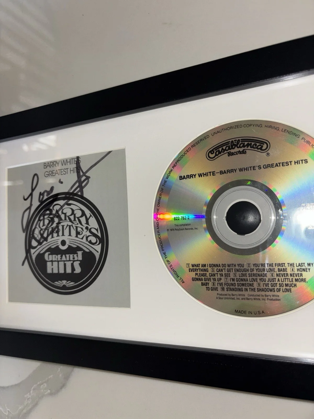 Barry White Signed/autographed CD Booklet, ‘Greatest Hits’. ‘99 Tour W/ Proof., image 2