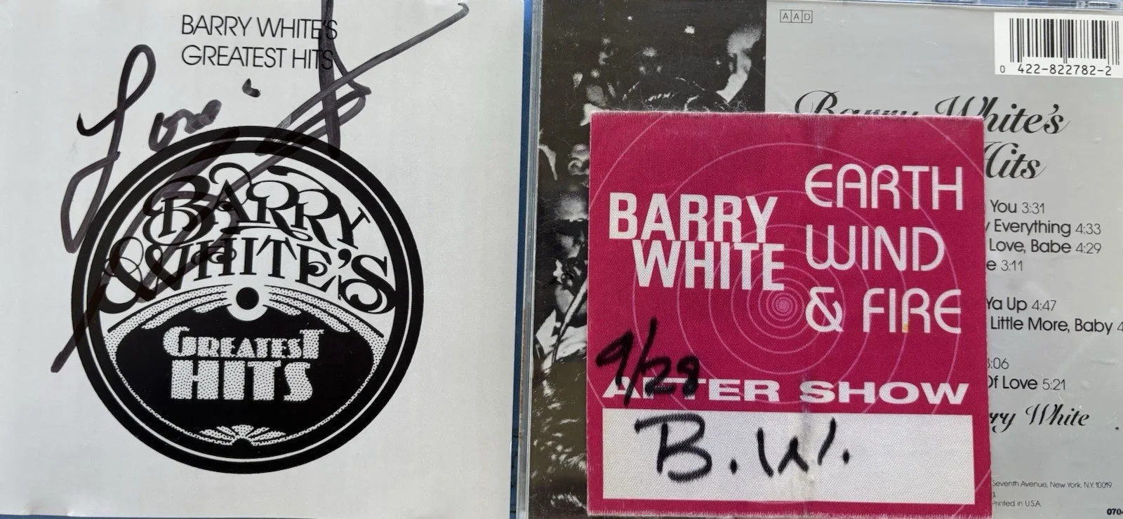 Barry White Signed/autographed CD Booklet, ‘Greatest Hits’. ‘99 Tour W/ Proof., image 5