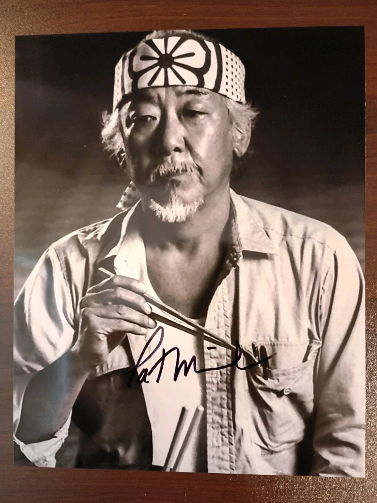 Pat Morita — Pat Morita Karate Kid Signed 8x10 with COA, image 2