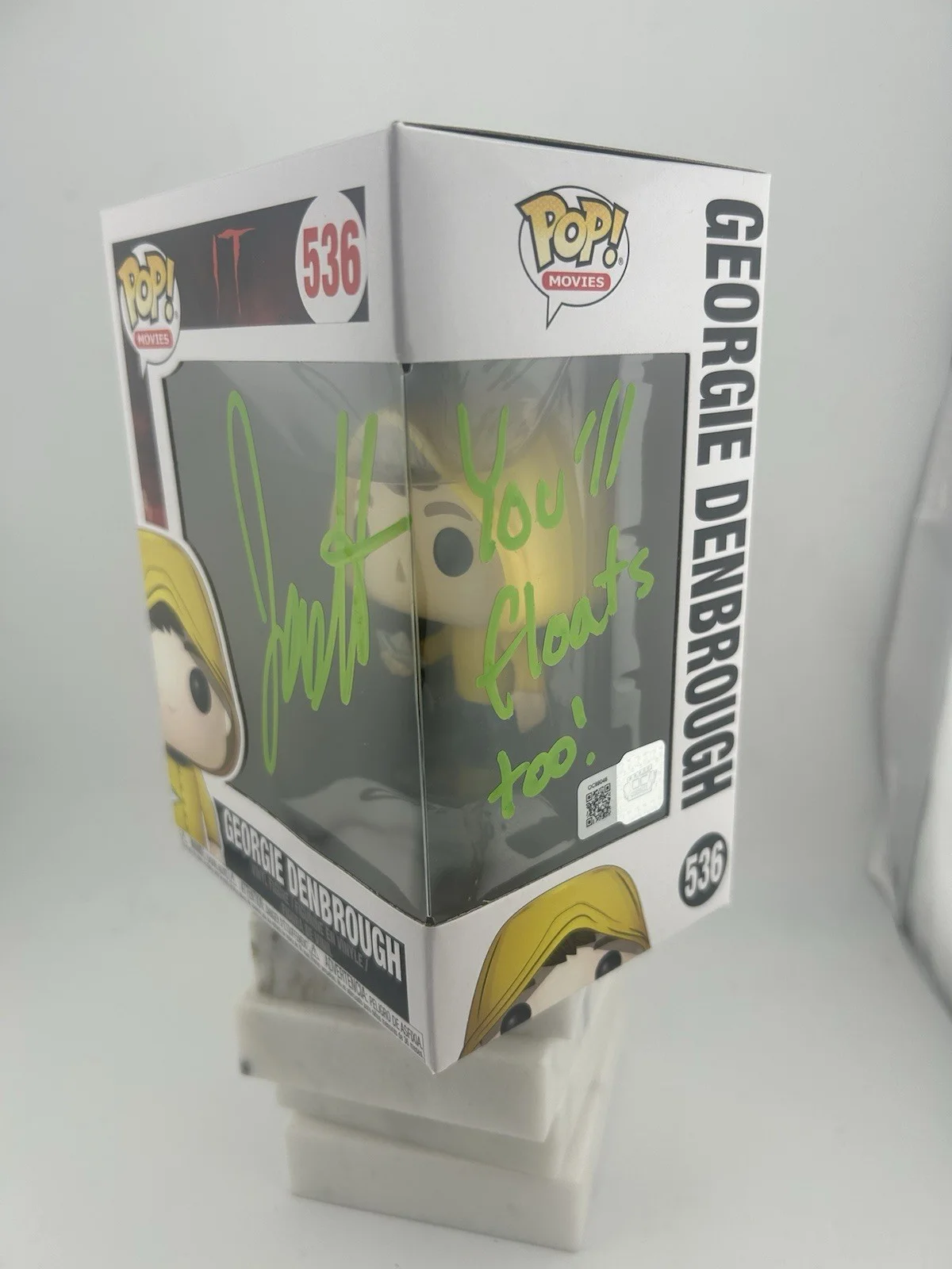 Jackson Robert Scott — Signed Jackson Robert Scott Autographed IT Georgie Denbrough Funko 536 OC Green, изображение 2