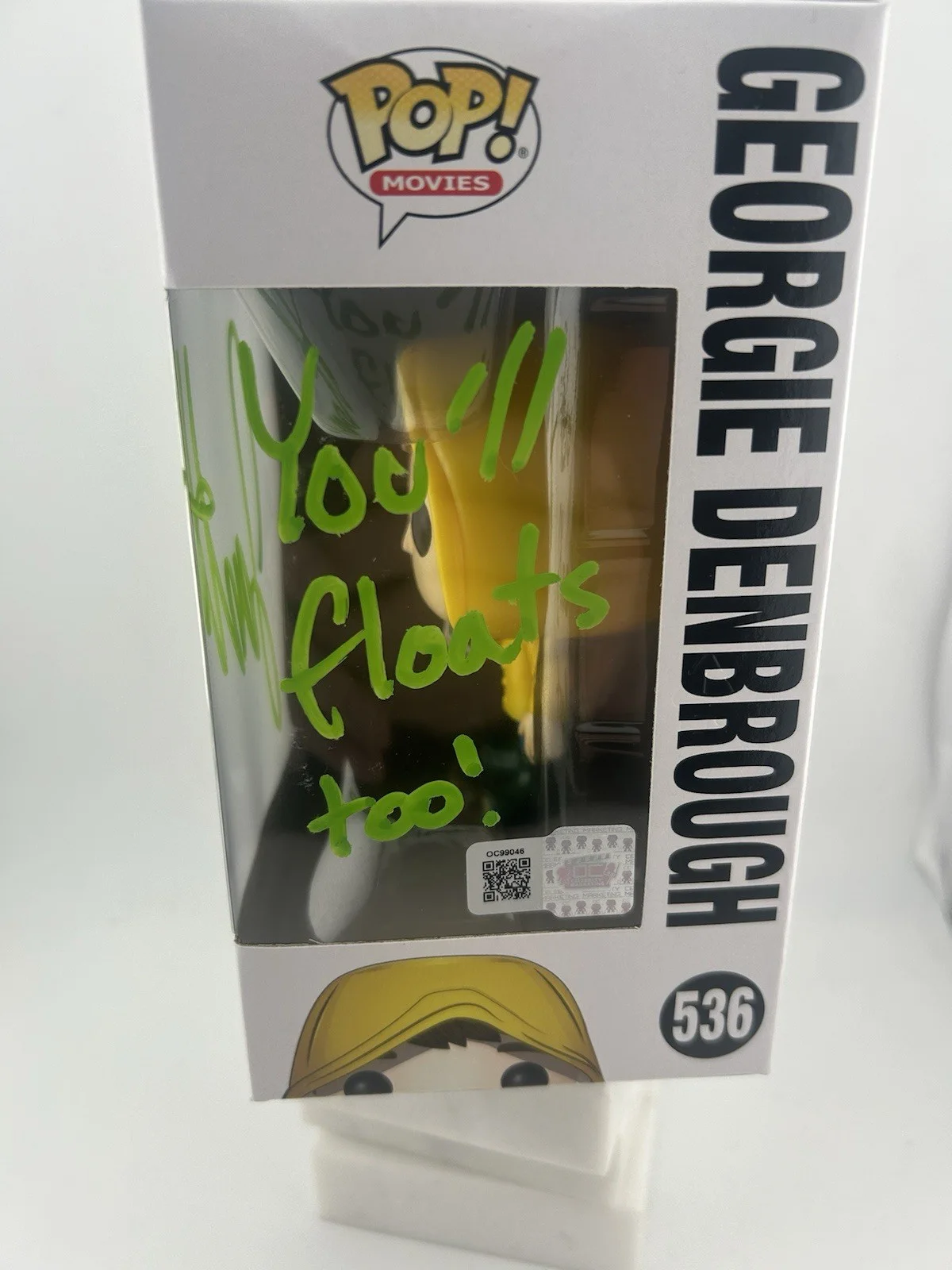 Jackson Robert Scott — Signed Jackson Robert Scott Autographed IT Georgie Denbrough Funko 536 OC Green, изображение 3