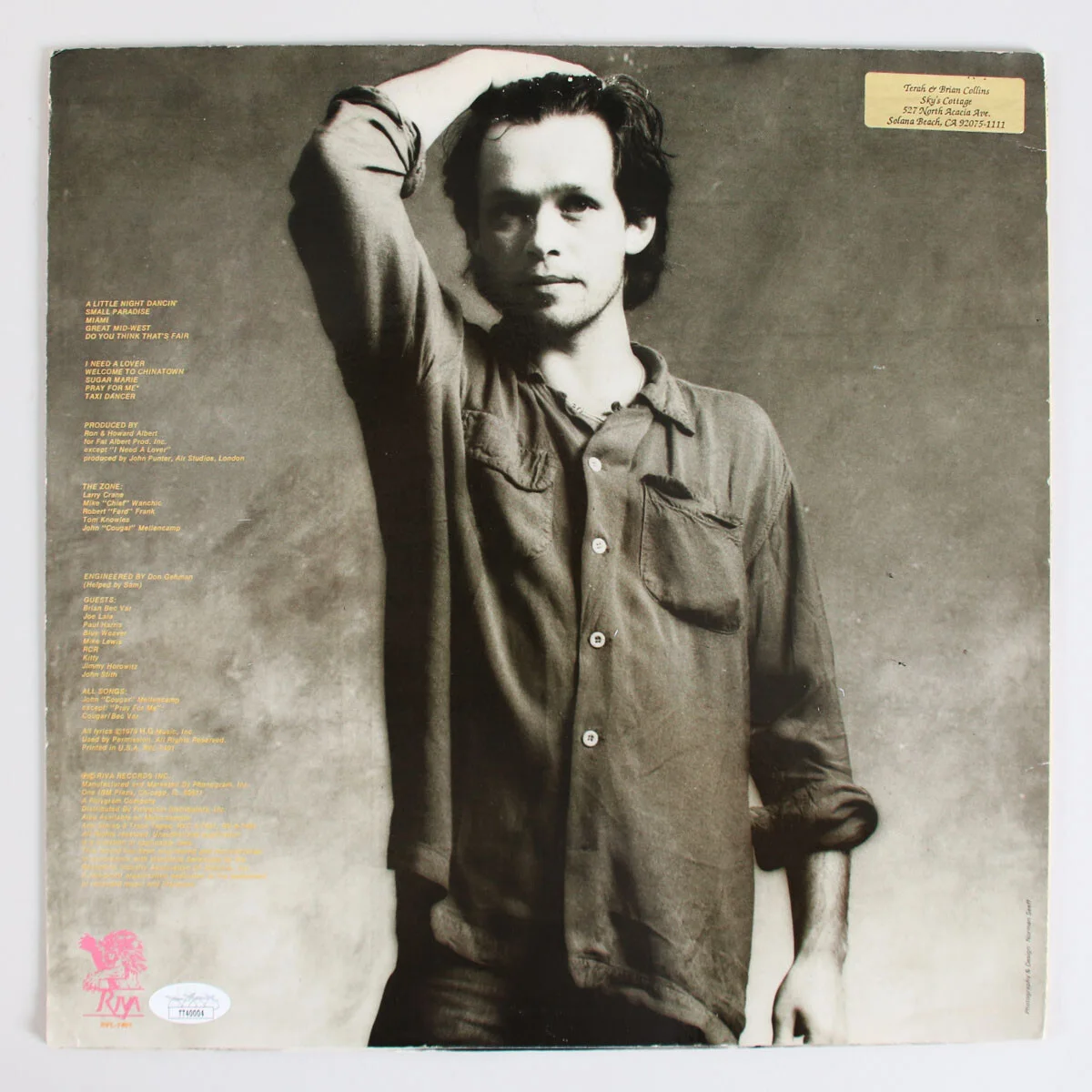 John Cougar Signed Record Album - COA JSA, image 5