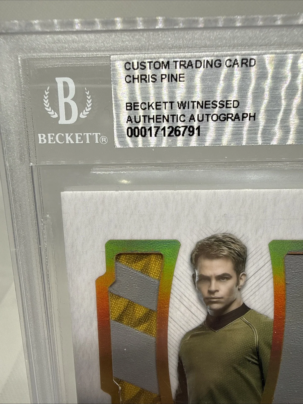 Chris Pine — 2025 Champions Star Trek Memorabilia & Auto Chris Pine #25/25 Beckett Auth, изображение 2