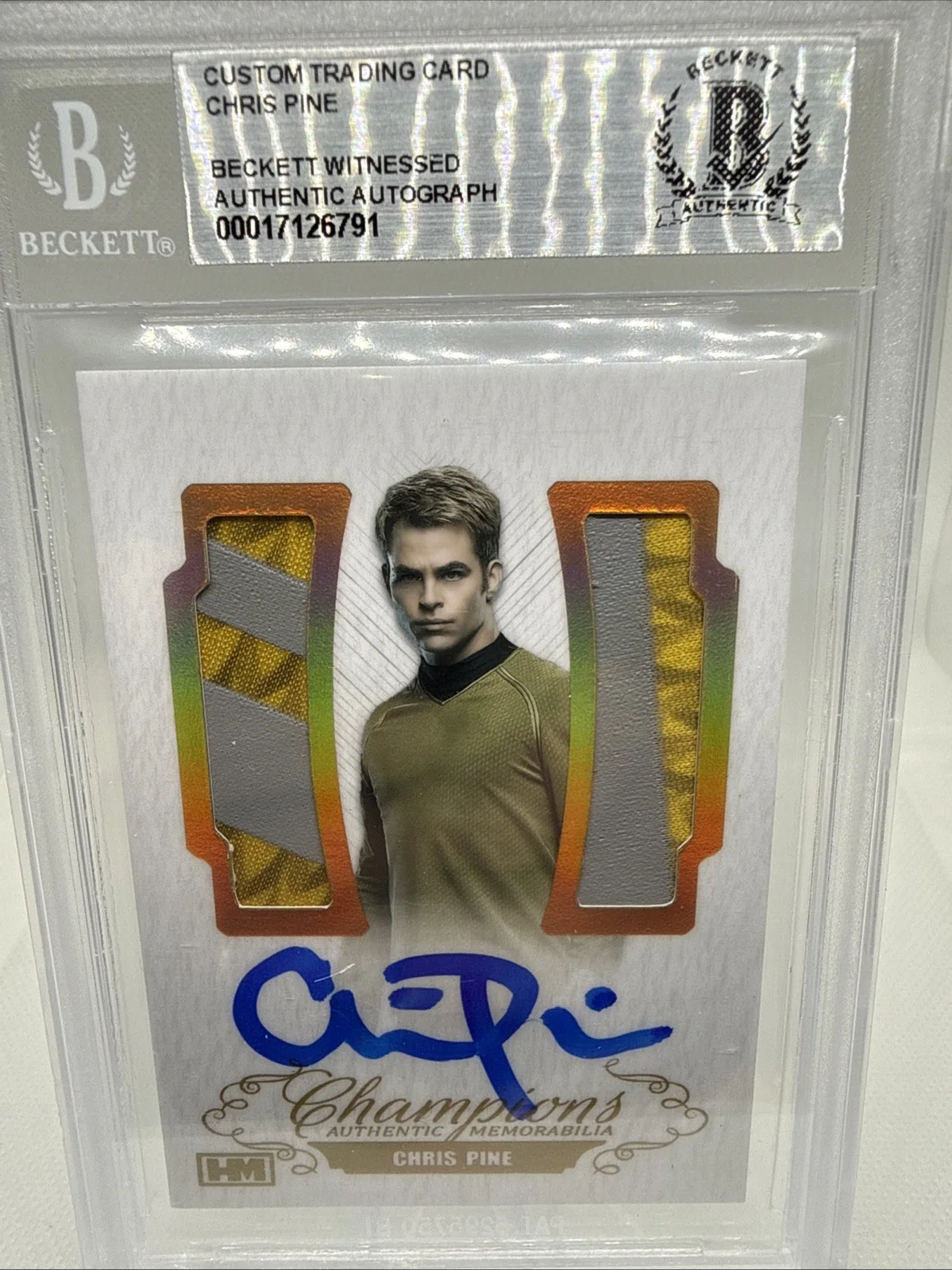 Chris Pine — 2025 Champions Star Trek Memorabilia & Auto Chris Pine #25/25 Beckett Auth, изображение 4