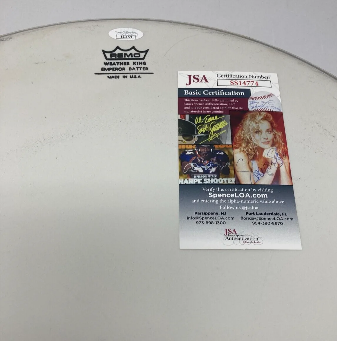 Cherie Currie of The Runaways signed Drumhead JSA COA Certified!, изображение 2