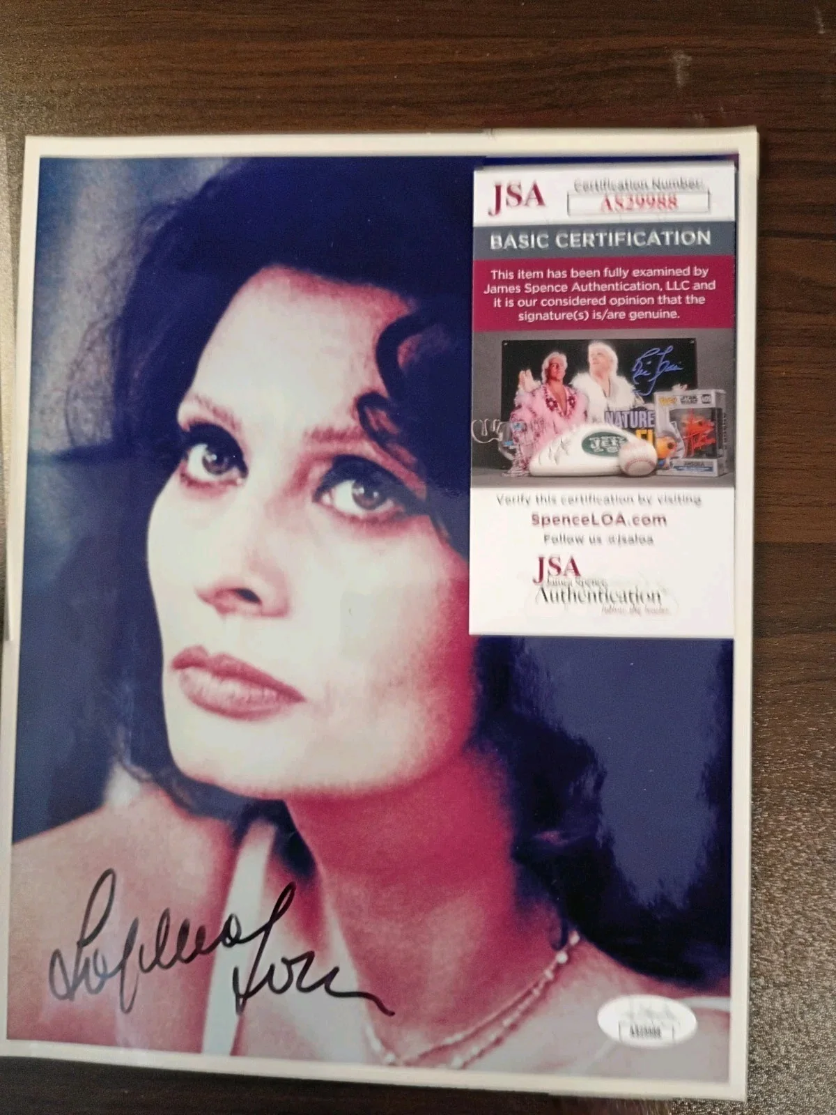 Sophia Loren — Sophia Loren Signed Autographed Actress Hollywood 8 x 10 Photo - JSA, изображение 5