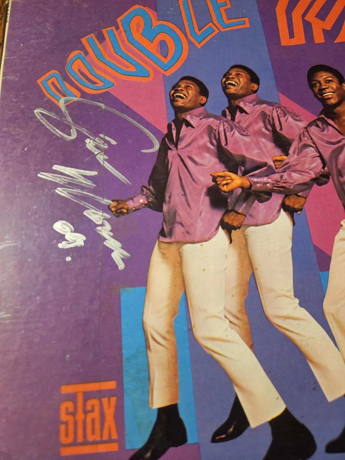 Sam Moore SIGNED Sam & Dave Double Dynamite LP Cover, image 2