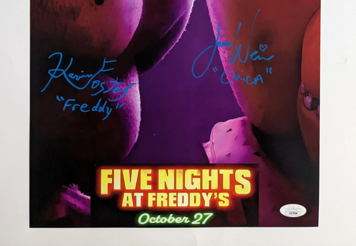 FOSTER WEISS 2x Signed 11x17 Photo FREDDY Five Nights at Freddy's FNAF JSA COA, image 2