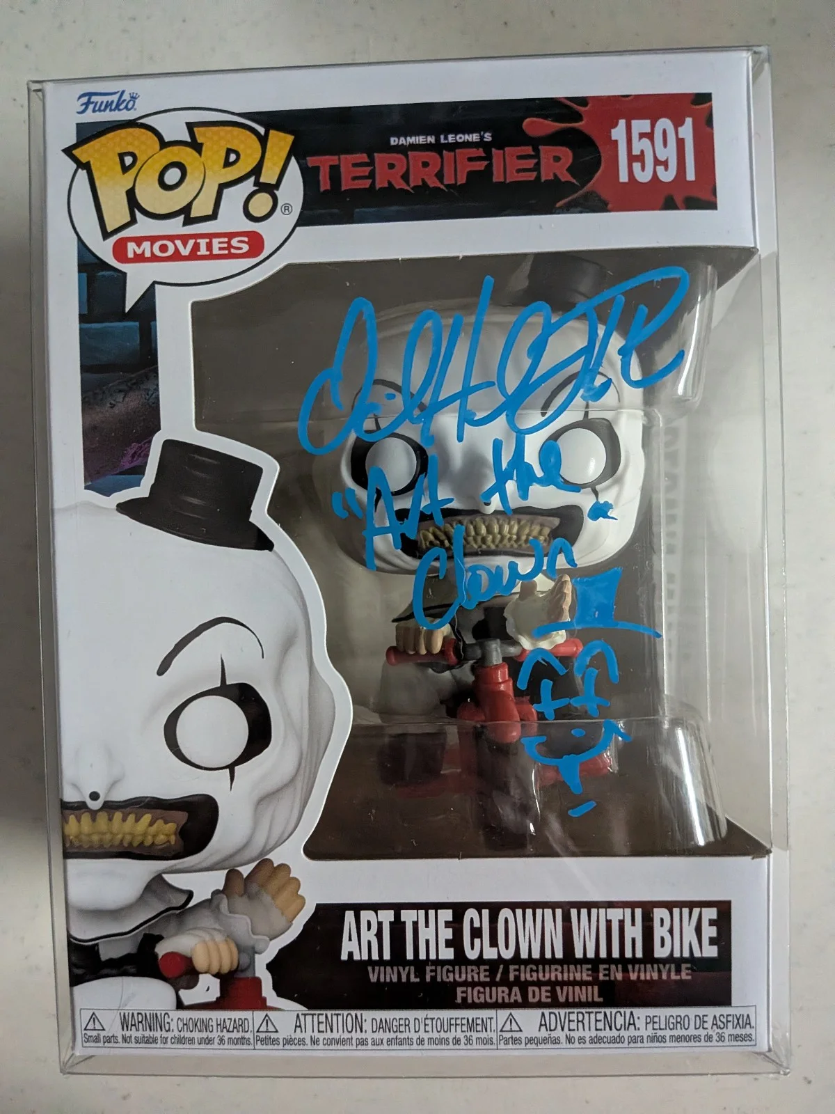 David Howard Thornton — DAVID HOWARD THORNTON Signed FUNKO POP Figure Art the Clown TERRIFIER JSA COA