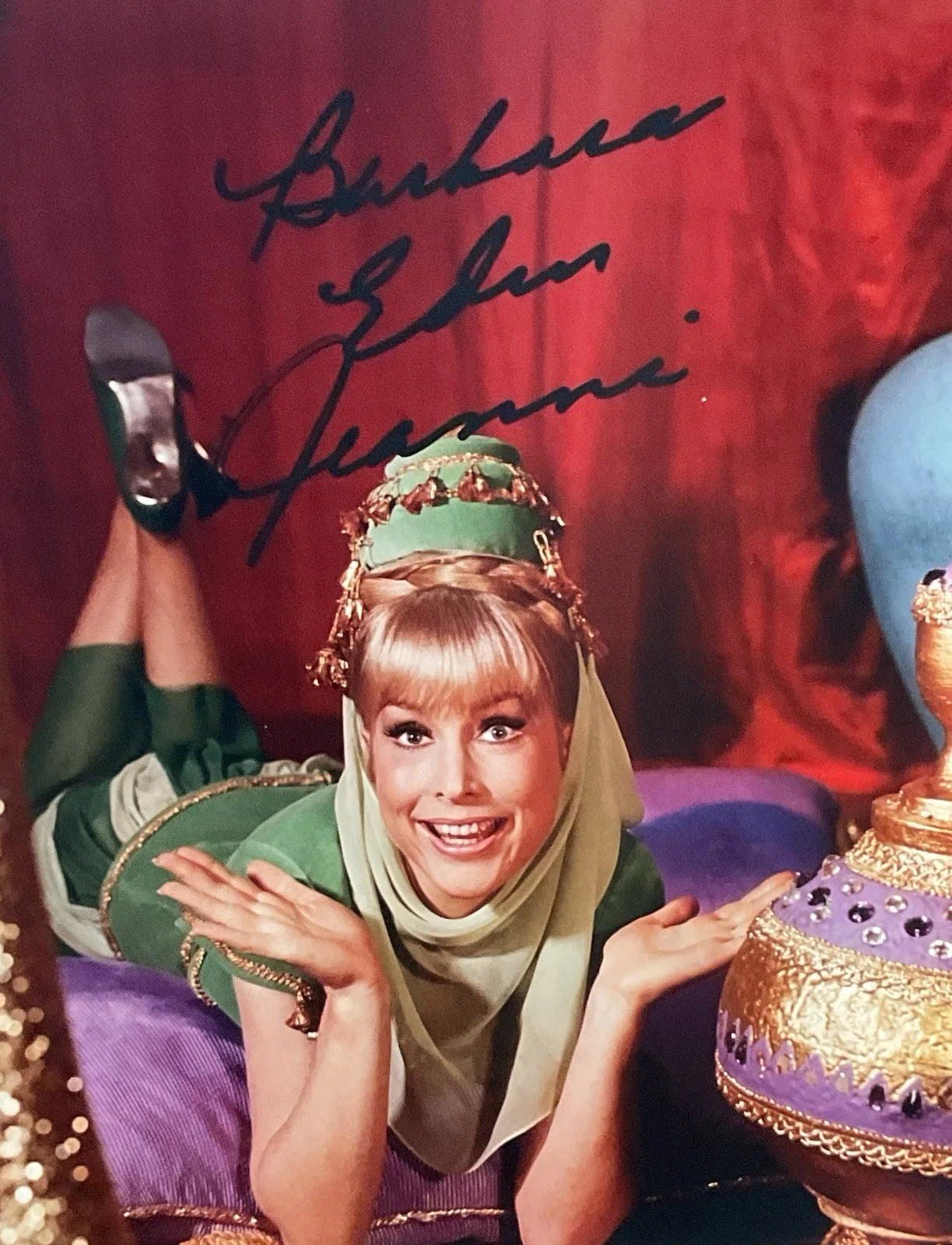 BARBARA EDEN — BARBARA EDEN I DREAM OF GENIE AUTOGRAPHED 8x10 "INSIDE HER BOTTLE 5 STAR COA, image 2