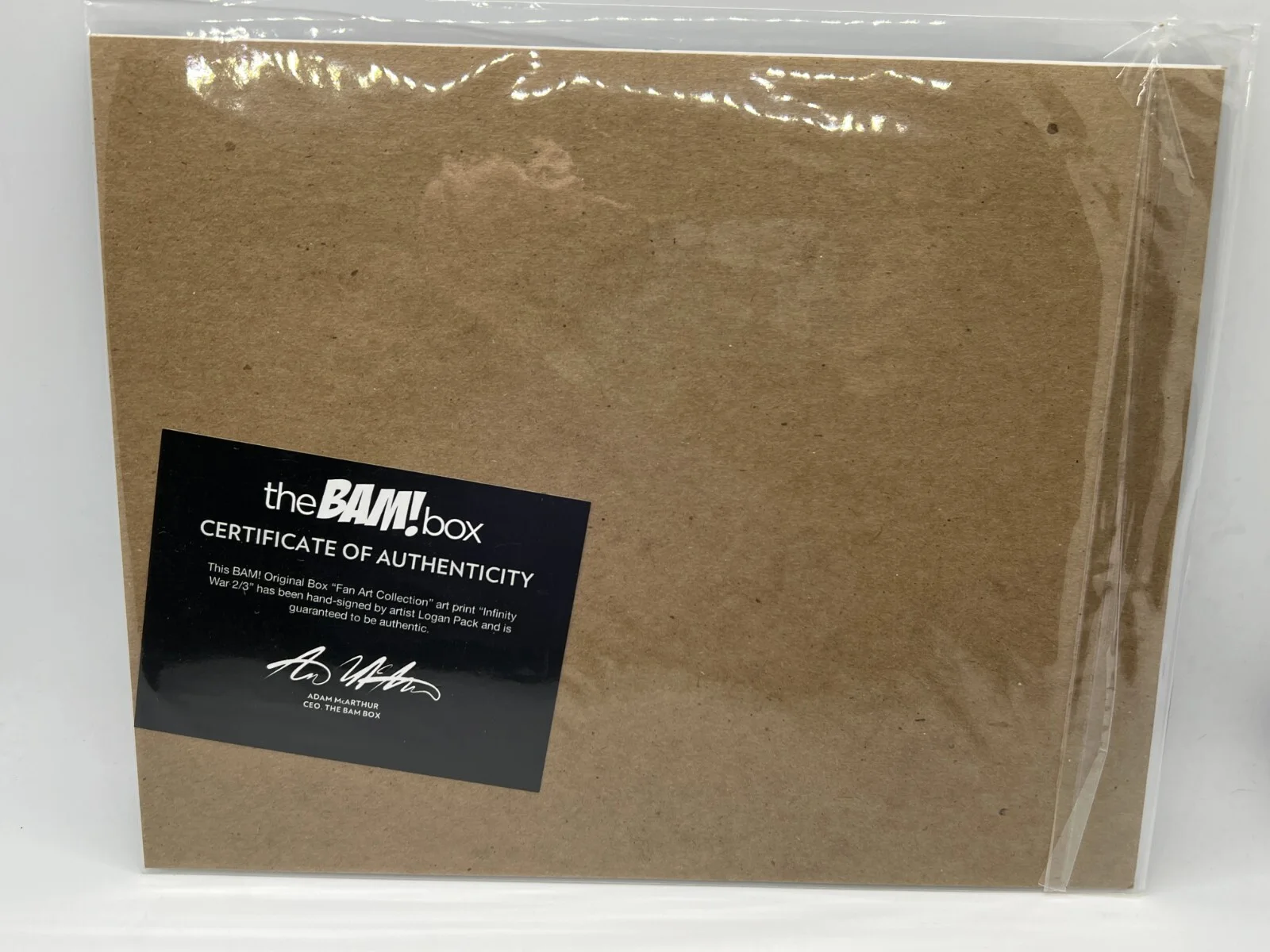 LOGAN PACK — Bam ~ Logan Pack Signed Infinity War 2/3 #1189/2000 ~ "GUARD" Print COA, image 3