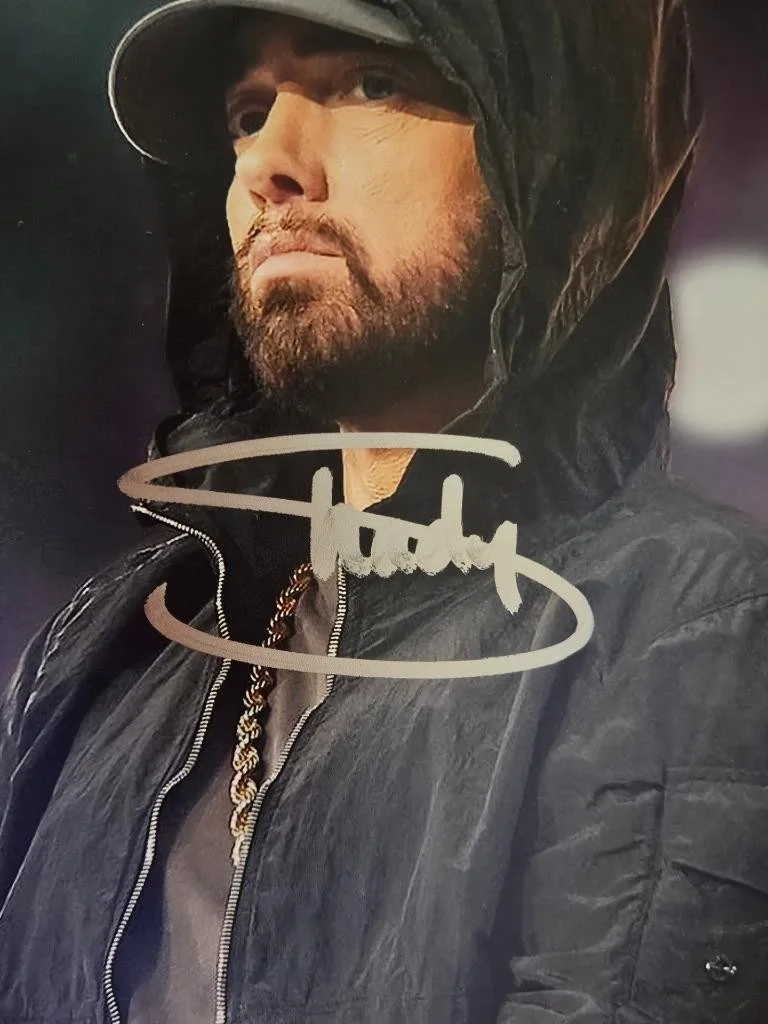MARSHALL MATHERS EMIMEM SLIM SHADY — EMINEM HAND SIGNED AUTOGRAPHED 8X10 PHOTO SLIM SHADY COUNT ME IN! RAPPER COA, изображение 2