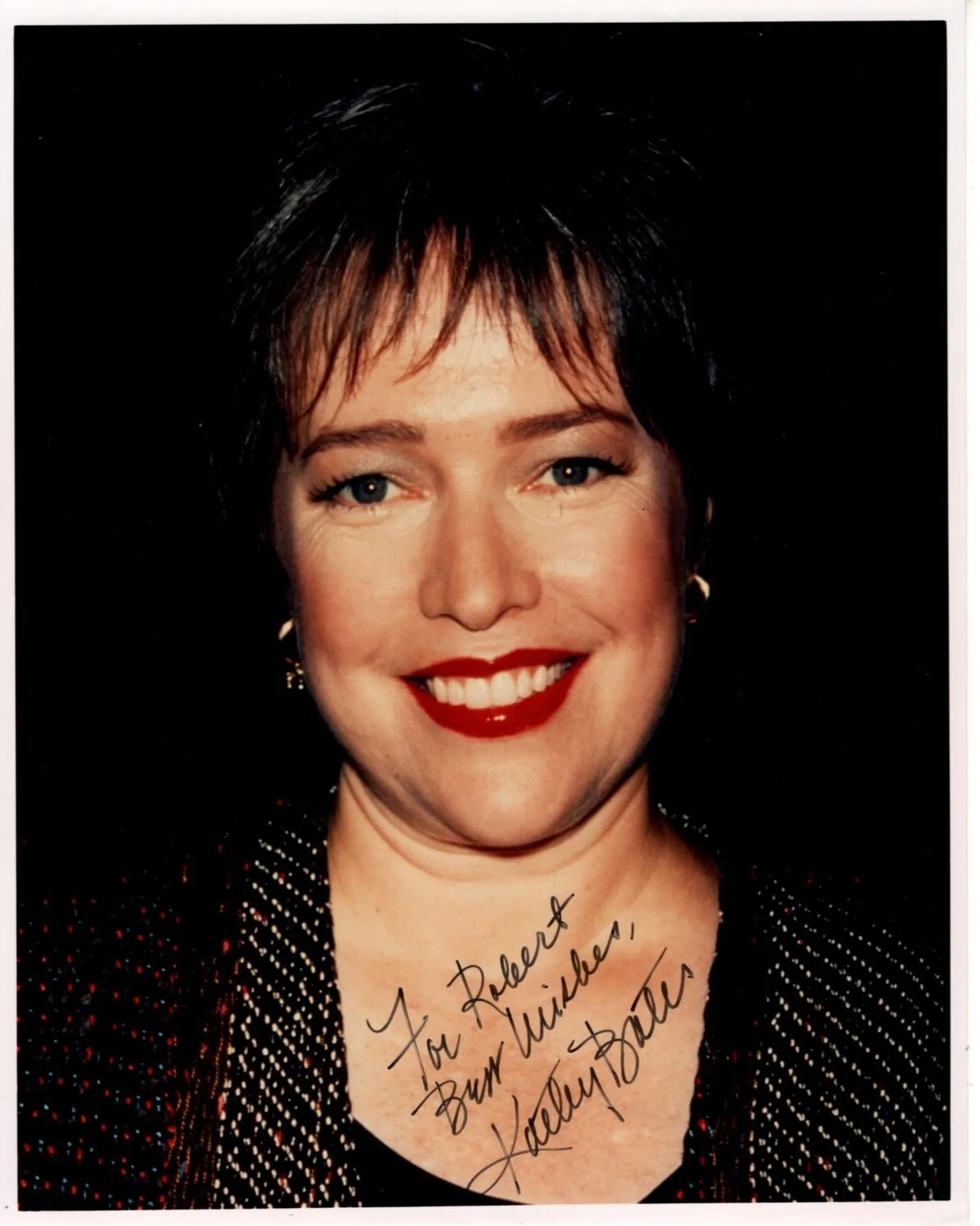 Kathy Bates — KATHY BATES Signed Autographed 8x10 Photo - To Robert