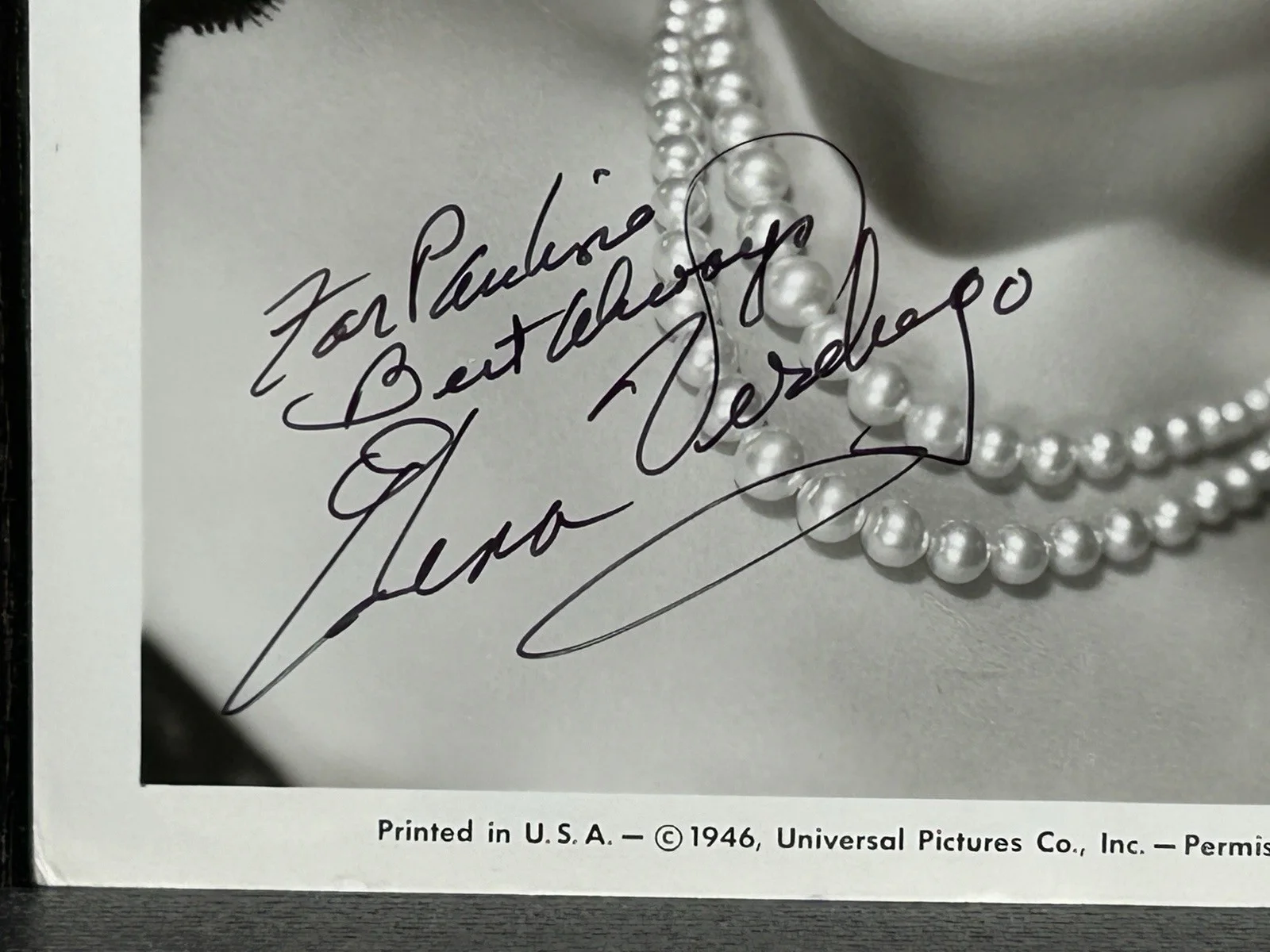 Elena Verdugo — ELENA VERDUGO ORIGINAL SIGNED PHOTO & NOTE Autograph JSA COA House Frankenstein, image 3