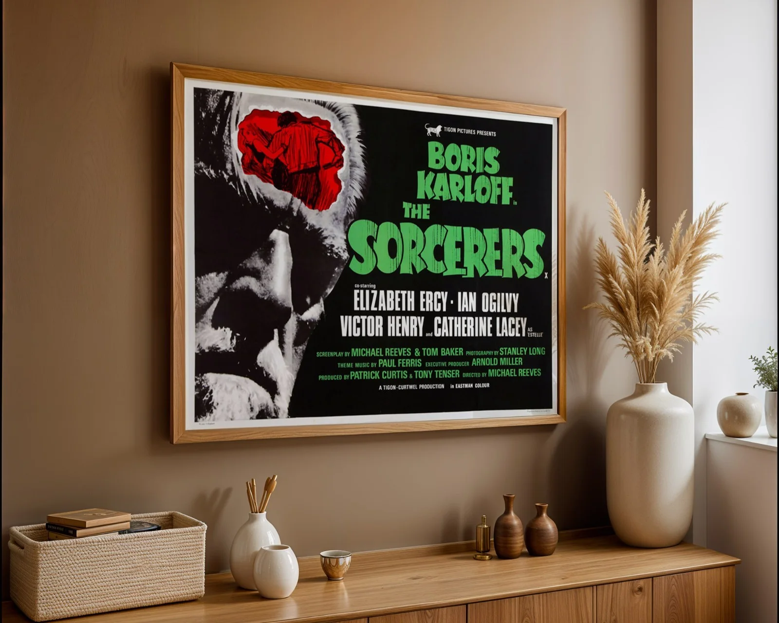 The Sorcerers - 1967 Horror Sci-Fi Film Restored 30" x 40" UK Quad Poster, изображение 3